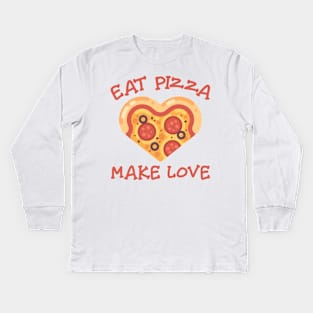 Pizza Is Life Kids Long Sleeve T-Shirt